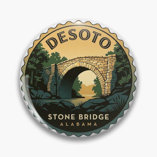 Item preview, CCC Stone Bridge DeSoto State Park Alabama Sticker designed and sold by DetourDgn.