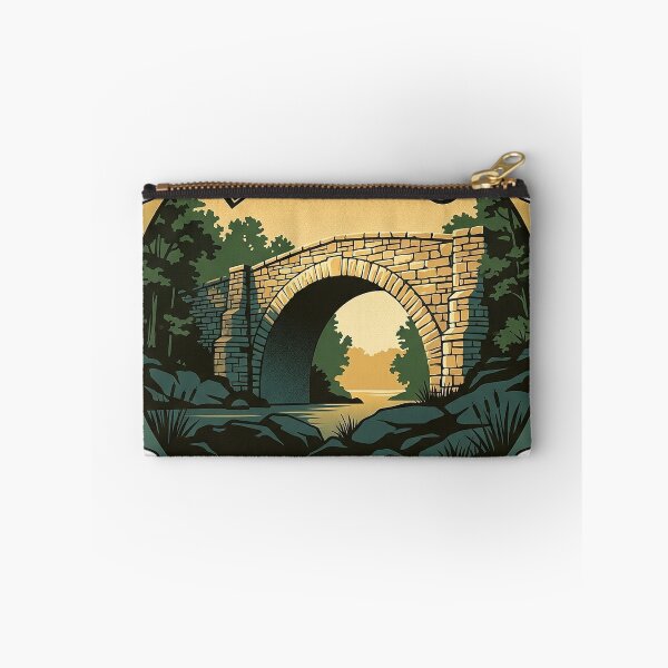 Item preview, CCC Stone Bridge DeSoto State Park Alabama Sticker designed and sold by DetourDgn.