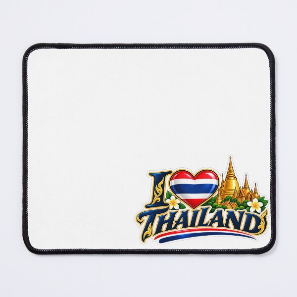 Item preview, I Love Thailand Golden Temple Souvenir Emblem designed and sold by Nicha Studio.