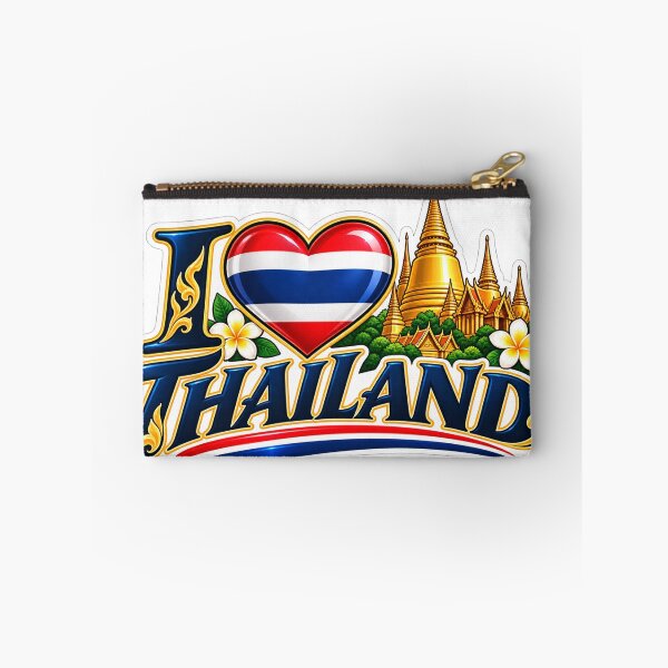 Item preview, I Love Thailand Golden Temple Souvenir Emblem designed and sold by Nicha Studio.