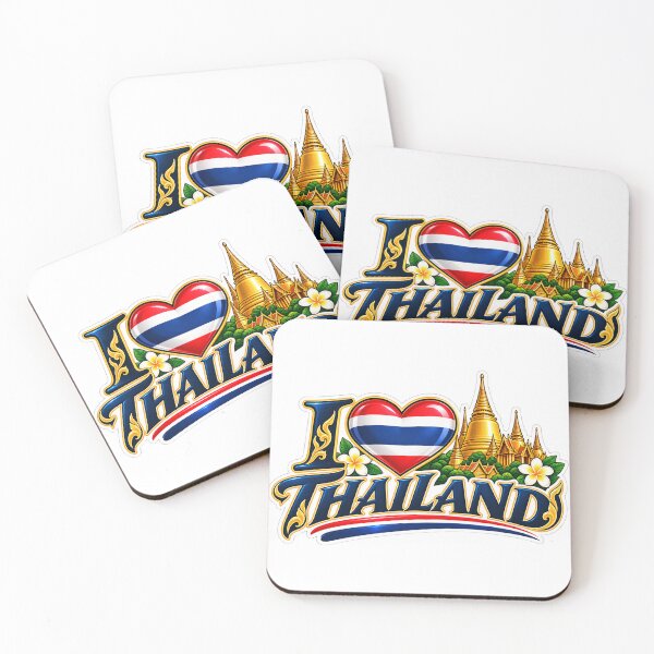 Item preview, I Love Thailand Golden Temple Souvenir Emblem designed and sold by Nicha Studio.