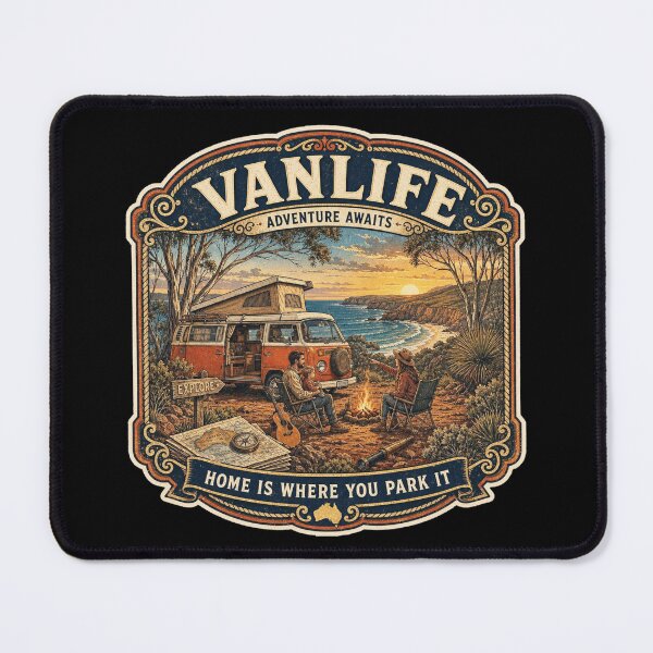 Item preview, Vanlife Australia Sticker — Road Trip & Campervan Decal designed and sold by Random Designs.