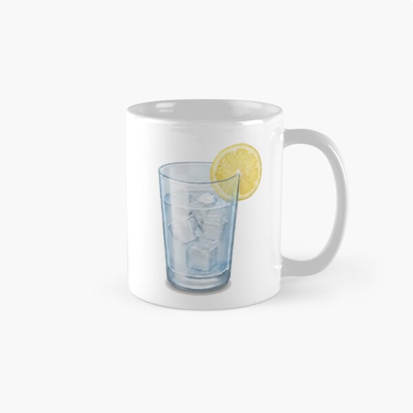 Item preview, Ilustración de un refrescante vaso de agua helada con una rodaja de limón. designed and sold by Sharif Islam.