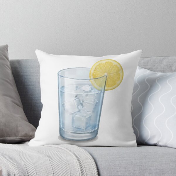 Item preview, Refreshing Glass of Ice Water with Lemon Slice Illustration designed and sold by Sharif Islam.