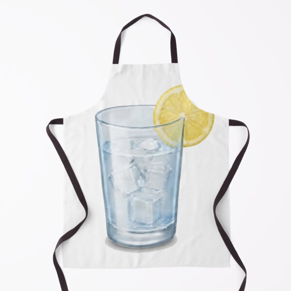 Item preview, Ilustración de un refrescante vaso de agua helada con una rodaja de limón. designed and sold by Sharif Islam.
