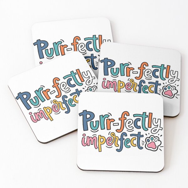 Item preview, Purr-fectly Imperfect - Cute Cat Paw Hand Lettering designed and sold by MyLeoTee.