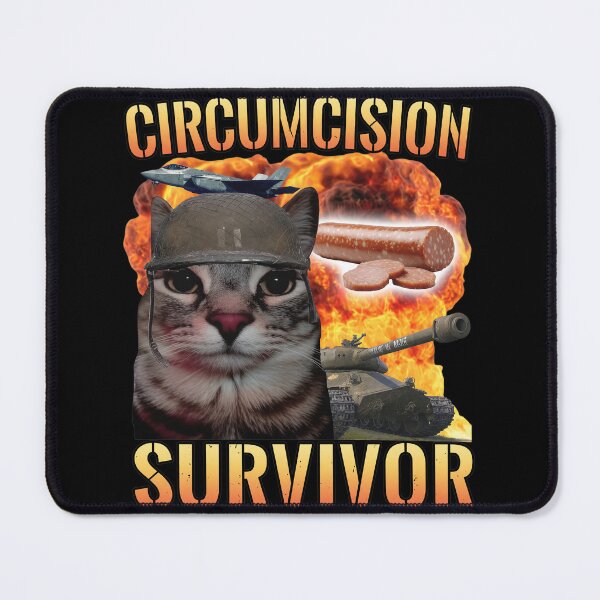 Item preview, Circumcision Survivor Military Cat Sausage Art designed and sold by KAREWASHICK.