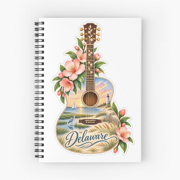 Item preview, Delaware Coastal Bloom Guitar designed and sold by Whimspired By Paxx.