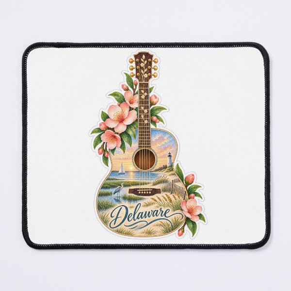 Item preview, Delaware Coastal Bloom Guitar designed and sold by Whimspired By Paxx.