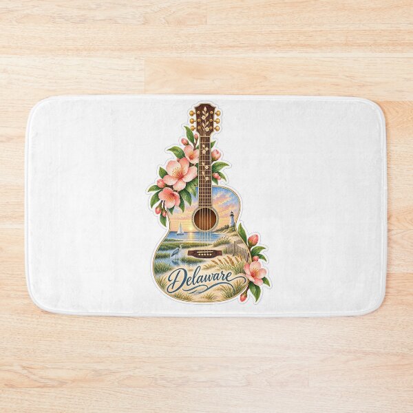 Item preview, Delaware Coastal Bloom Guitar designed and sold by Whimspired By Paxx.