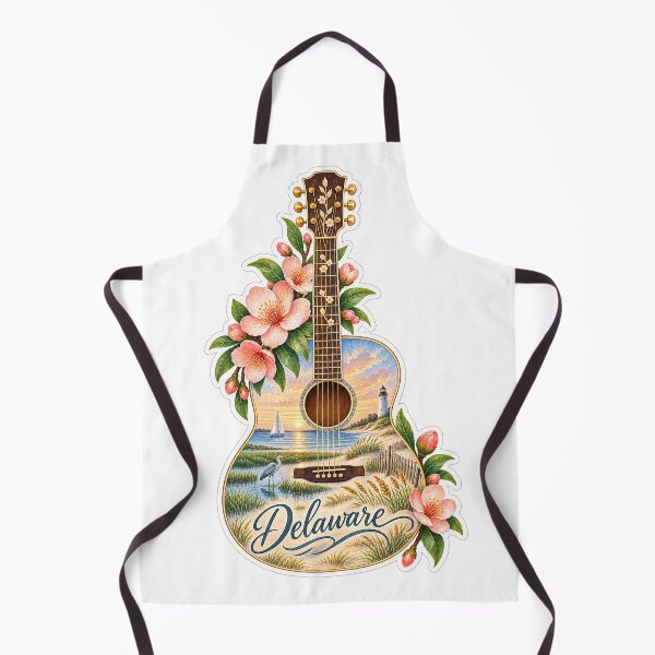 Item preview, Delaware Coastal Bloom Guitar designed and sold by Whimspired By Paxx.