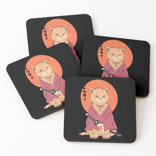 Item preview, Samurai Feline Warrior with Sun Background designed and sold by KAREWASHICK.