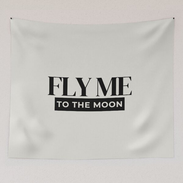 Item preview, Fly Me To The Moon Minimalist Typography Aesthetic Quote designed and sold by Fine-Arts-Lab.