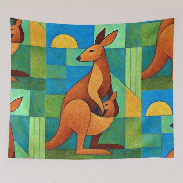 Item preview, Kangaroo Illustration – Australian Wildlife Art designed and sold by GalleryKauffeld.