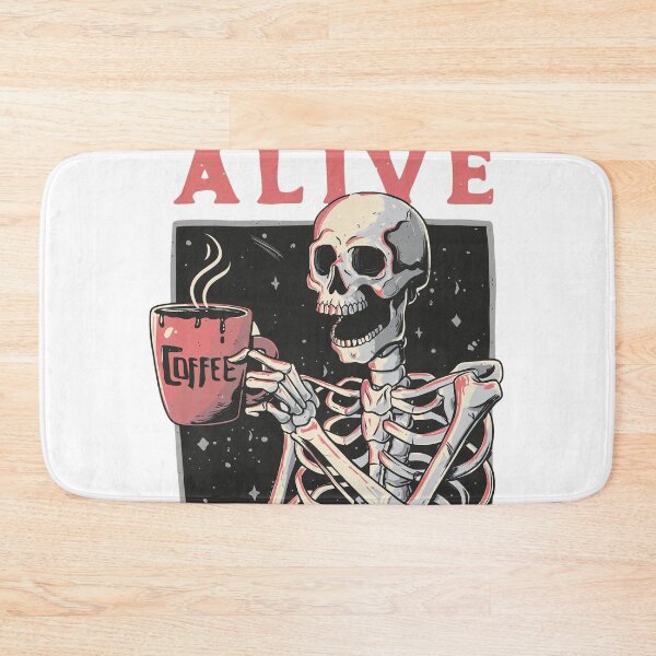Item preview, Skeleton Drinking Coffee Staying Alive  designed and sold by JULIANHAIDARA.