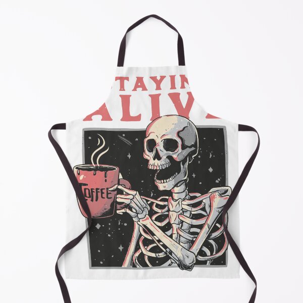 Item preview, Skeleton Drinking Coffee Staying Alive designed and sold by JULIANHAIDARA.