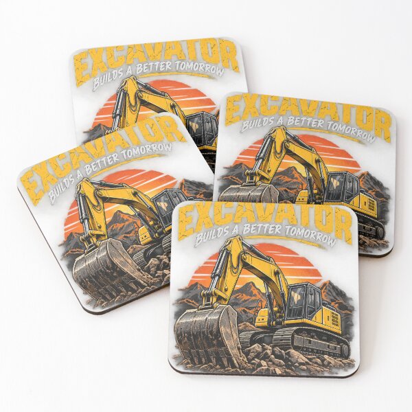 Item preview, Excavator Builds a Better Tomorrow – Heavy Equipment Construction designed and sold by rachidloucif.