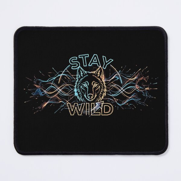Item preview, Neon Stay Wild Wolf Cyberpunk Design designed and sold by lovepower.