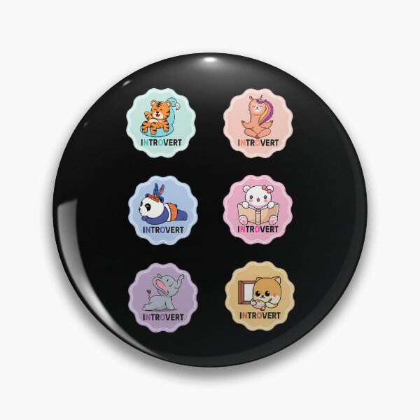 Item preview, Introvert Funny Sticker Set designed and sold by NCWoodArt.
