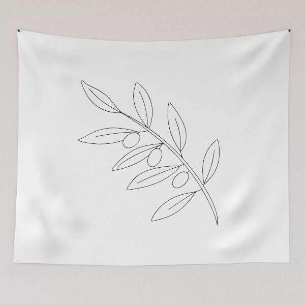 Item preview, Olive Branch Minimalist 2 Line Art Gift designed and sold by OneLine Studio.