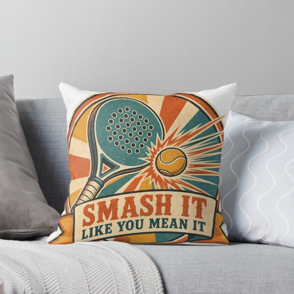 Item preview, Smash It Like You Mean It Retro Padel Badge designed and sold by BoosterShop.