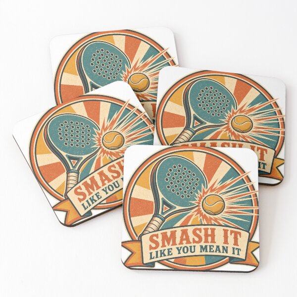 Item preview, Smash It Like You Mean It Retro Padel Badge designed and sold by BoosterShop.
