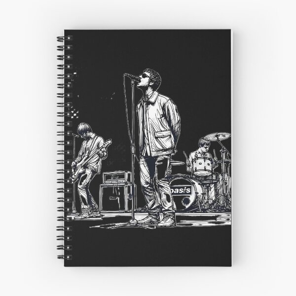 Item preview,  Minimalist Line Art Of Oasis Performing  Retro Britpop Band Design designed and sold by FarzeenVentres.