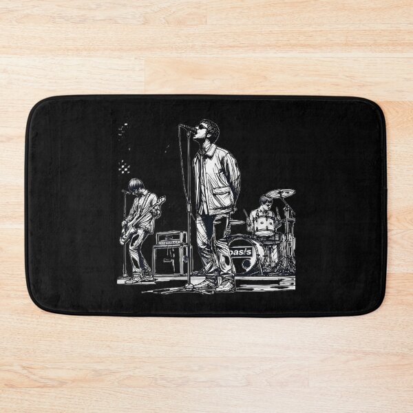 Item preview,  Minimalist Line Art Of Oasis Performing  Retro Britpop Band Design designed and sold by FarzeenVentres.
