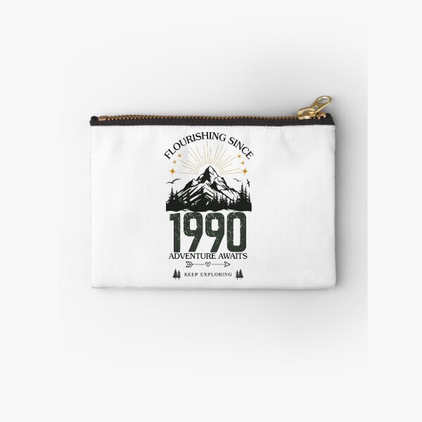 Item preview, 1990 Flourishing Since Mountain Adventure Birthday Design designed and sold by FlareCraftStudio.