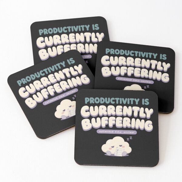 Item preview, Productivity Is Currently Buffering Cute Burnout Humor designed and sold by PhylonBoxx.