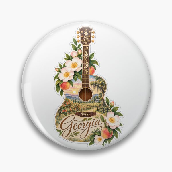 Item preview, Georgia Peach Blossom Guitar designed and sold by Whimspired By Paxx.