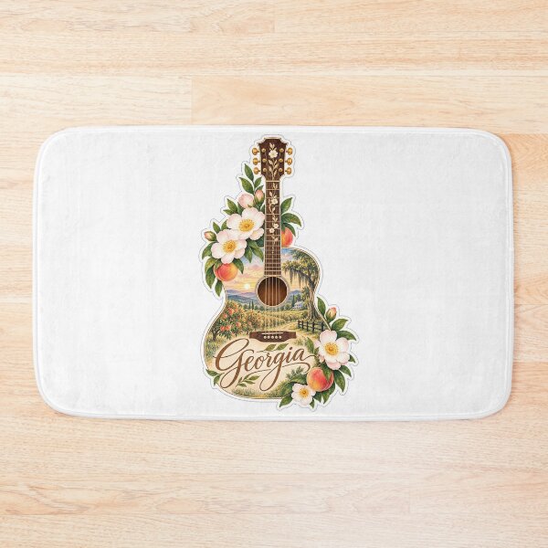 Item preview, Georgia Peach Blossom Guitar designed and sold by Whimspired By Paxx.