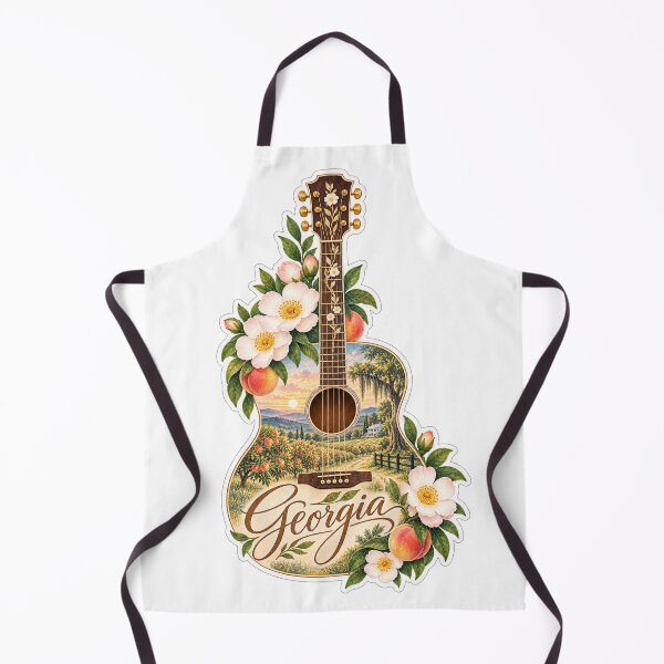 Item preview, Georgia Peach Blossom Guitar designed and sold by Whimspired By Paxx.