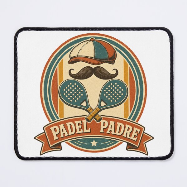 Item preview, Padel Padre Retro Padel Dad Badge designed and sold by BoosterShop.