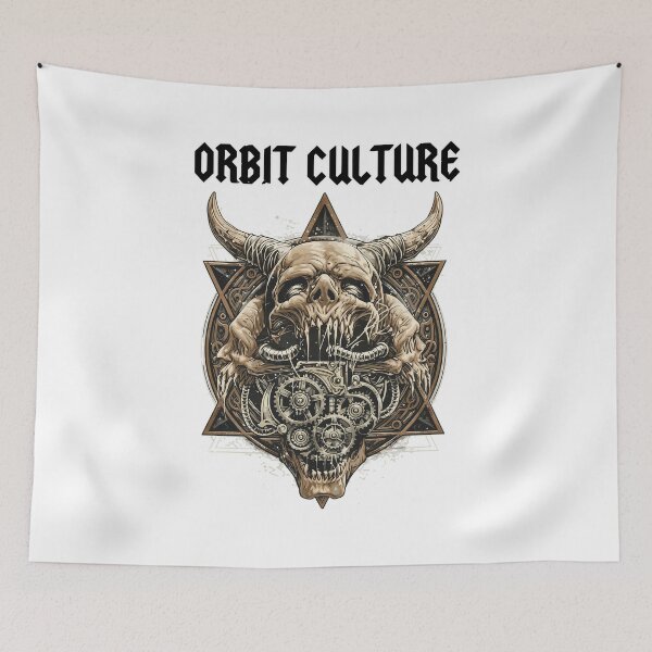 Item preview, Orbit Culture Horned Skull Gear  designed and sold by JULIANHAIDARA.