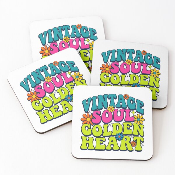 Item preview, VINTAGE SOUL GOLDEN HEART Retro Groovy Flower Power designed and sold by IrisByJoVon.