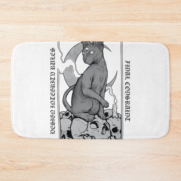 Item preview, Mystic Three-Eyed Sphynx Cat Over Skulls designed and sold by JULIANHAIDARA.