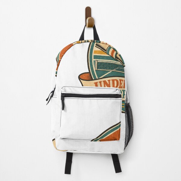 Item preview, Underhand and Overpowered Retro Padel Badge designed and sold by BoosterShop.