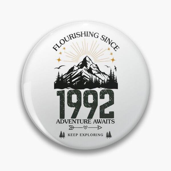Item preview, 1992 Flourishing Since Mountain Adventure Birthday Design designed and sold by FlareCraftStudio.