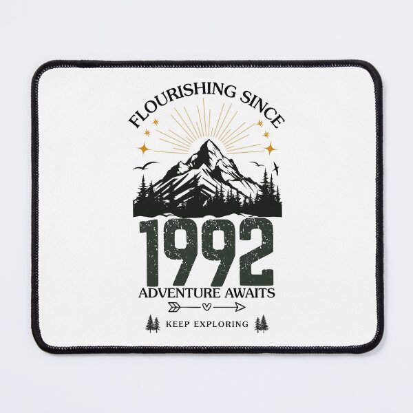Item preview, 1992 Flourishing Since Mountain Adventure Birthday Design designed and sold by FlareCraftStudio.