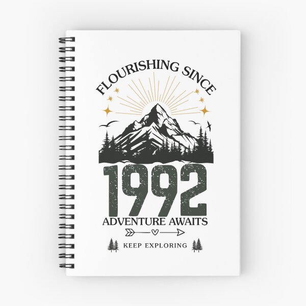 Item preview, 1992 Flourishing Since Mountain Adventure Birthday Design designed and sold by FlareCraftStudio.