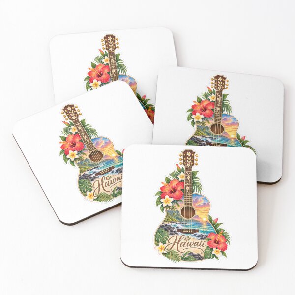 Item preview, Hawaii Island Paradise Guitar designed and sold by Whimspired By Paxx.