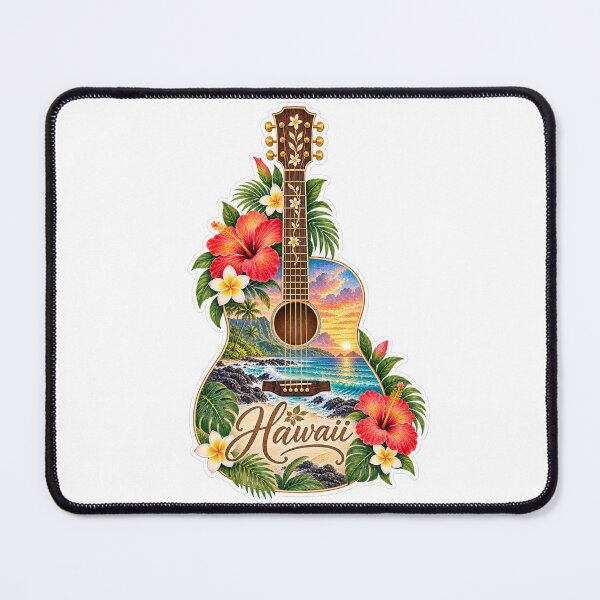 Item preview, Hawaii Island Paradise Guitar designed and sold by Whimspired By Paxx.