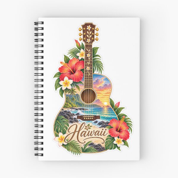 Item preview, Hawaii Island Paradise Guitar designed and sold by Whimspired By Paxx.
