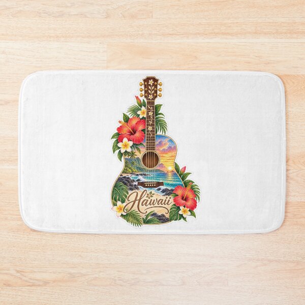 Item preview, Hawaii Island Paradise Guitar designed and sold by Whimspired By Paxx.