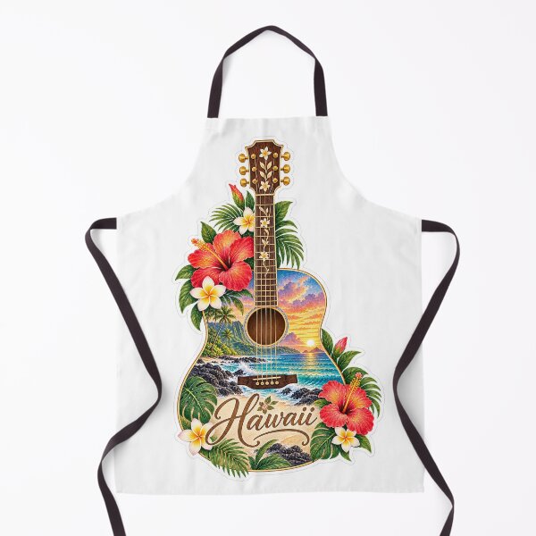 Item preview, Hawaii Island Paradise Guitar designed and sold by Whimspired By Paxx.
