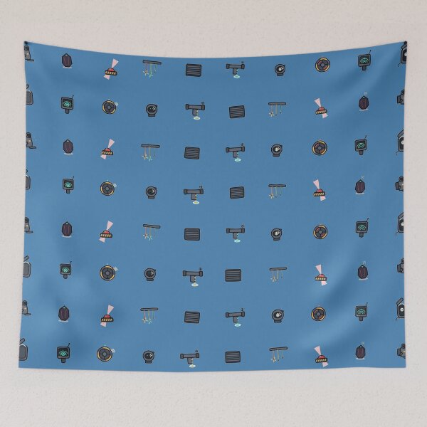 Item preview, Derelict Starship Sci-Fi Vector Micro Icon Seamless Pattern designed and sold by KungPowUnicorn.