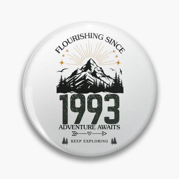Item preview, 1993 Flourishing Since Mountain Adventure Birthday Design designed and sold by FlareCraftStudio.