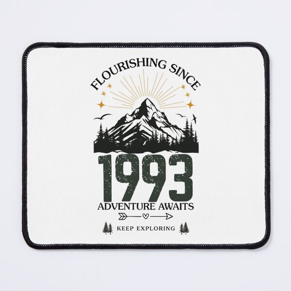 Item preview, 1993 Flourishing Since Mountain Adventure Birthday Design designed and sold by FlareCraftStudio.