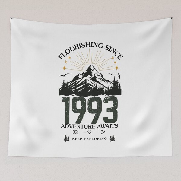 Item preview, 1993 Flourishing Since Mountain Adventure Birthday Design designed and sold by FlareCraftStudio.